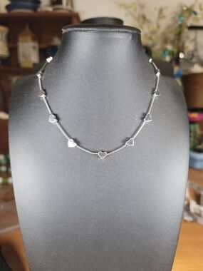 paparazzi Silver Heart Link Necklace